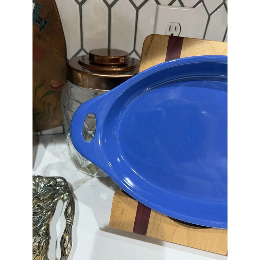 Corning Sapphire Creations 12-oz BLUE Stoneware AUGRATIN‎ Dish Discontinued Rare